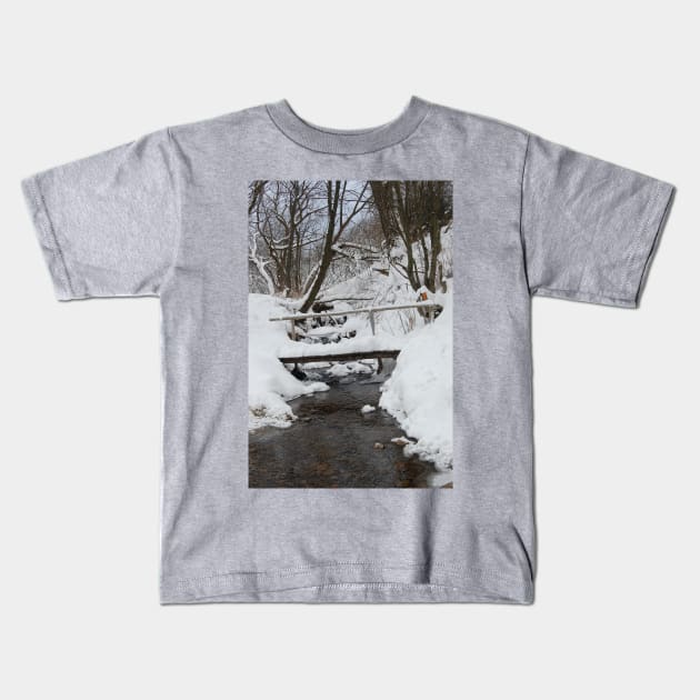 winter time Kids T-Shirt by Evaaug